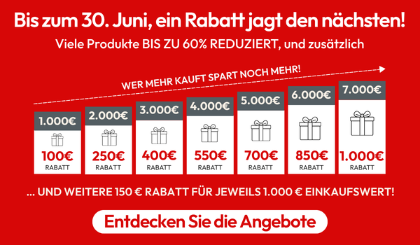 Im Juni, EIN RABATT JAGT DEN NÄCHSTEN!