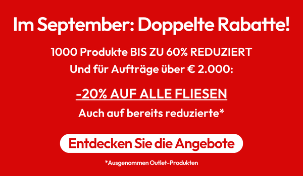 Im September, DOPPELTE RABATTE!