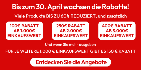 Im April wachsen die Rabatte!