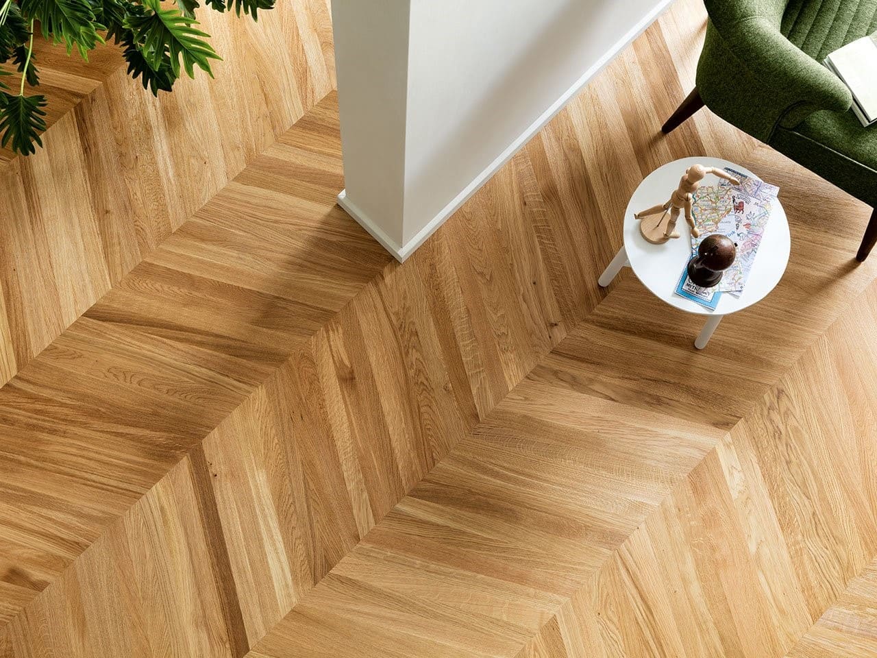 Parquet Spina Ungherese Rovere Naturale Spazzolato Verniciato